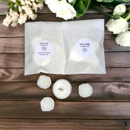White Rose Wedding Favours