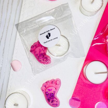 Pink Glitter Baby Feet Favours - Image 3