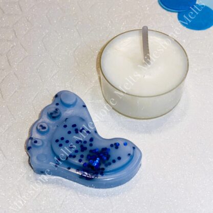 Blue Glitter Baby Feet Favours - Image 2