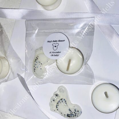 White Glitter Baby Feet Favours - Image 2