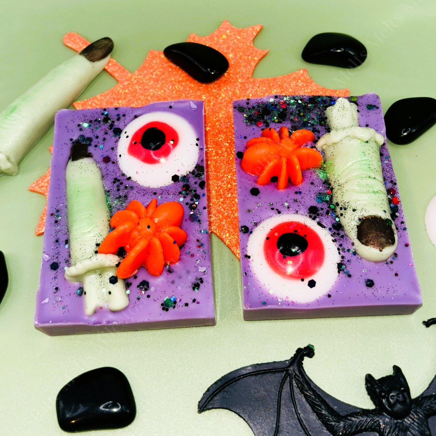 Wicked Pumpkin Berry Zombie Slab 1 zombie wax melt, halloween decor