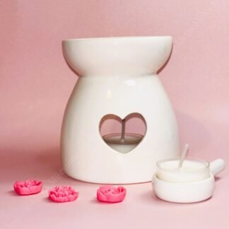 White Heart Wax Melt Burner