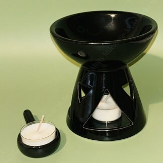 Black Deep Bowl Wax Burner