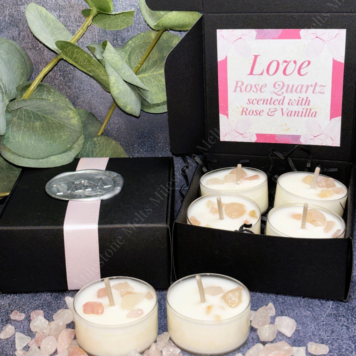 Love - Rose and Vanilla Scented Tealights Box 1 Love - Rose and Vanilla Scented Tealights Box
